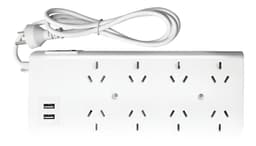 Prolongador Múltiple Inteck 8 Tomas 2 USB 3 Metros Blanco Protección