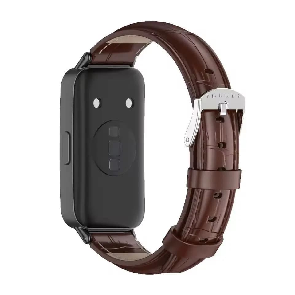 Malla Para Reloj Huawei Band 8 Huawei Band 9 Huawei Band 10 1.47 Cuero Generica Marca Miaband Color Marron Oscuro