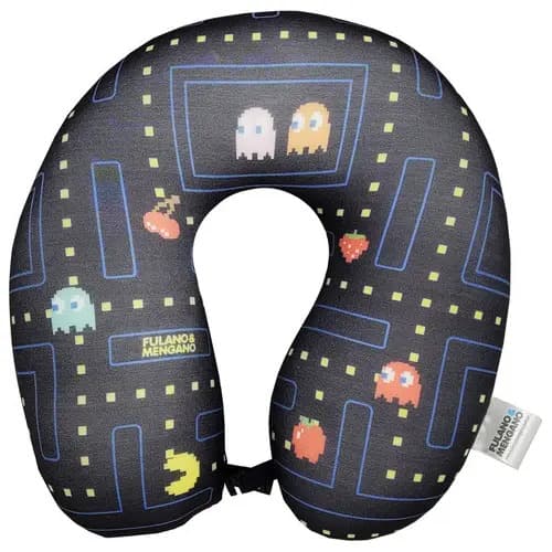 Almohada Para Viaje Cuello Cervical Relax Microperlas Color Pac Man Diseño de la tela Liso