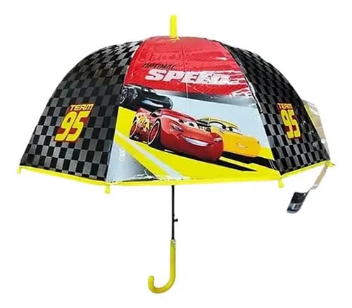Paraguas Impermeable Infantil Lluvia Automatico Disney Wabro Color Cars Amarillo