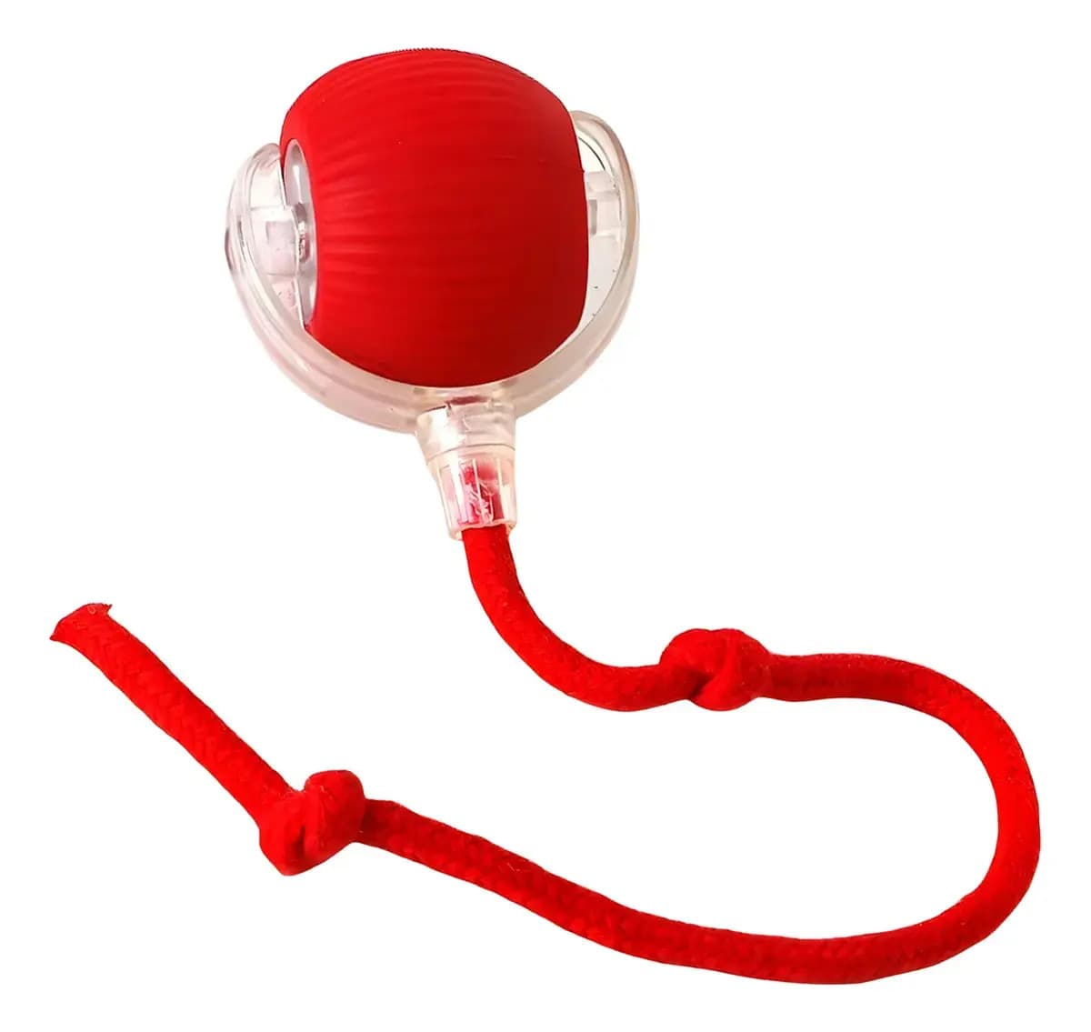 Pelota Interactiva Para Gatos Perros Recargable Usb Piolín Juguete Color Rojo