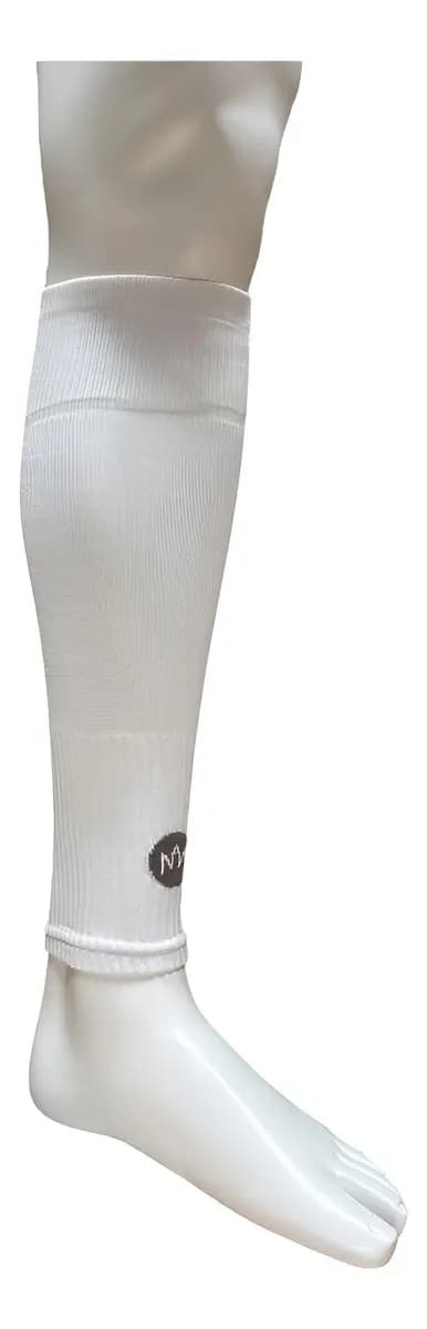 Pantorrillera Futbol Running Hockey X1 Par Color Blanco