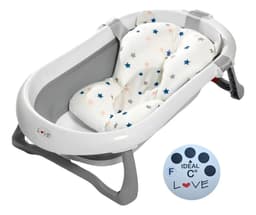 Bañera plegable Love B330 color gris 77cm x 43cm x 20cm con diseño de estrella