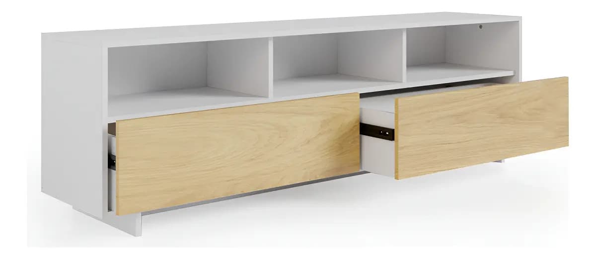 Rack TV 1.60m Nórdico Mesa Para Televisor Mueble Hasta 75"