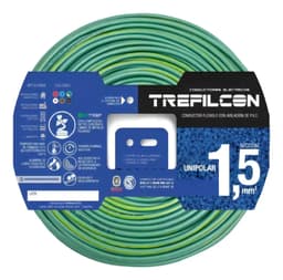 Cable Unipolar 1.5mm Normalizado Trefilcon X 100 Metros Mts Cubierta Verde