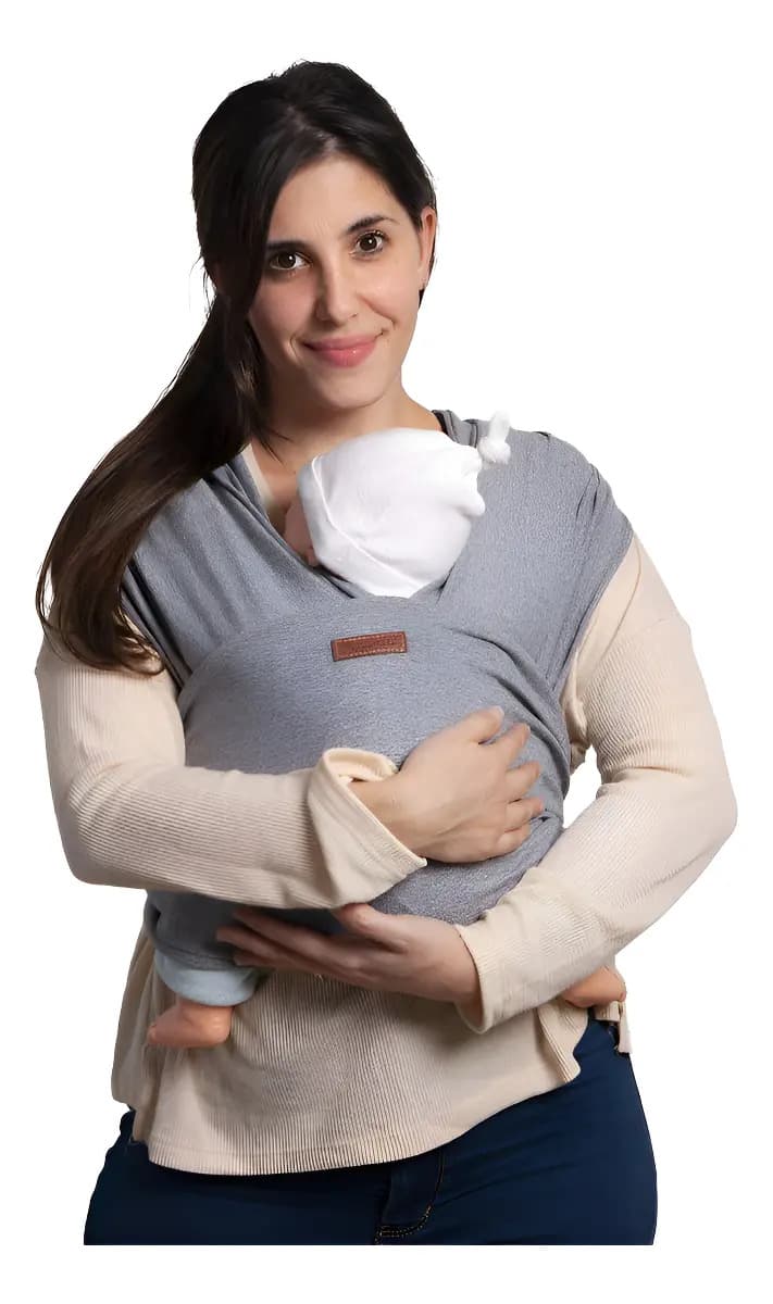 Fular Prearmado Gris Talle L Appa Lalá Portabebé Ergonomico Algodón
