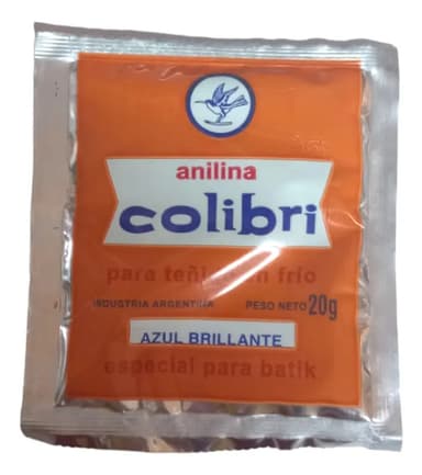 Colibri Anilina Para Teñido En Frio X 20g Azul Brillante