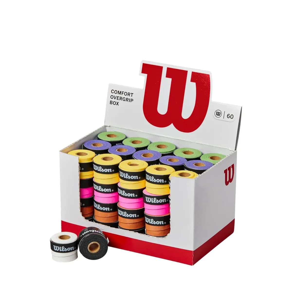 Caja Overgrip Wilson Ultra Wrap 60 Unidades Colores Surtidos Multicolor Tenis Padel Cubregrip Absorbente Antideslizante Confort Agarre Seguro Uso Intensivo Entrenamiento Para Raqueta Accesorio Pack