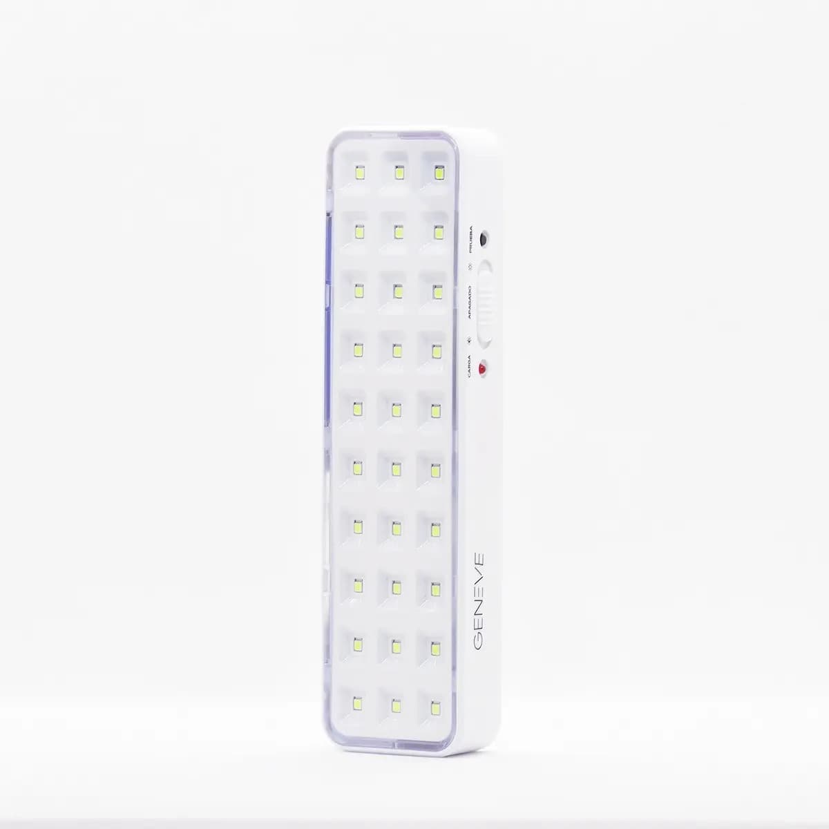 Luces Luz De Emergencia 30 Leds Bateria Recargable Seguridad Geneve Color Blanco