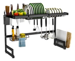 Secaplatos Escurridor 85cm Cubiertos Rack Bacha Organizador Color Negro Kunst & Küche
