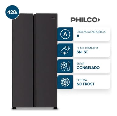 Heladera Philco Side By Side No Frost 428l Negra - PHSB450N