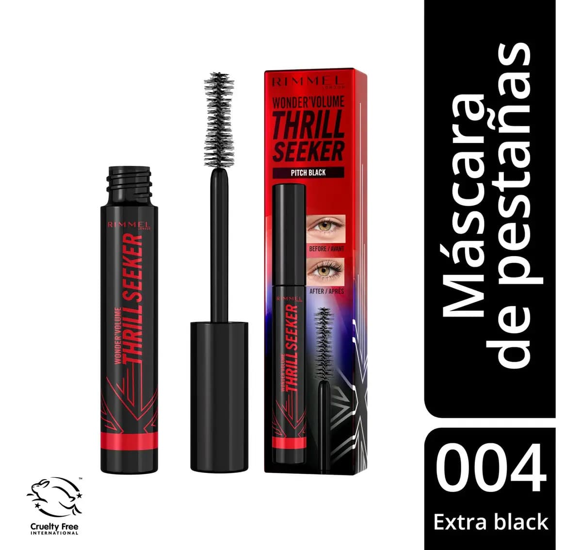 Máscara De Pestañas Rimmel Thrill Seeker Extra Black