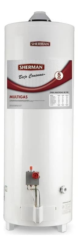 Termotanque A Gas 120 Lts Sherman Tpgp120msh13 Superior Apoy Color Blanco