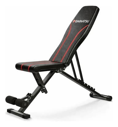 Banco Gimnasio Plano Multiangular Asiento Respaldo Regulable Negro