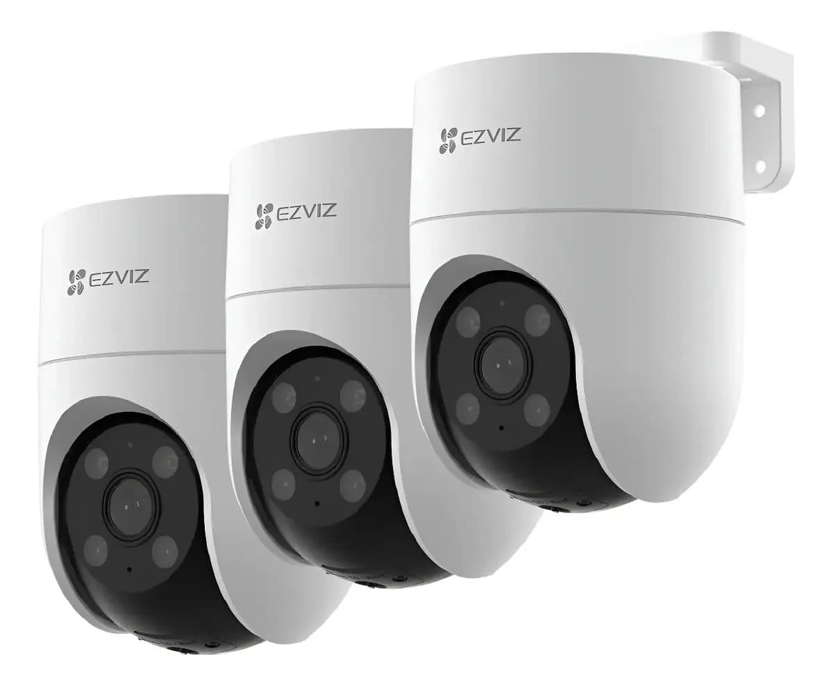 Kit 3 Cámaras De Seguridad Wifi Vision 360 Color 1080p Ezviz CS-H8C