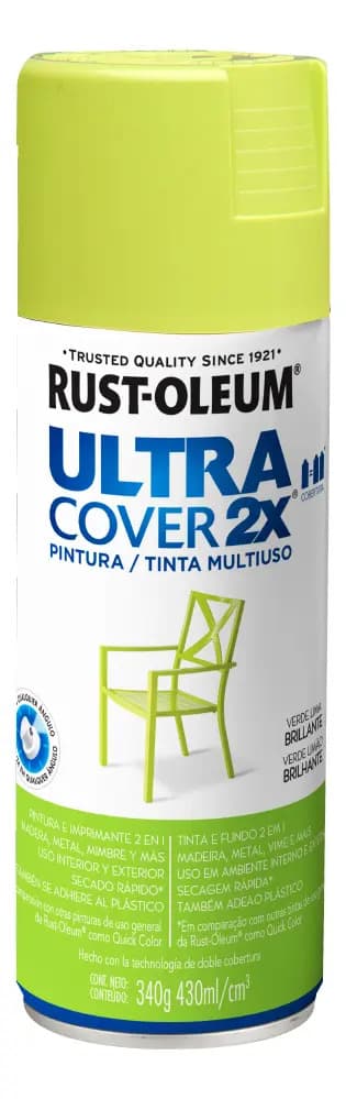 Rust-Oleum Ultra Cover Aerosol Verde Lima 430 ml pintura multiuso
