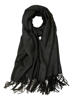 Bufanda Pashmina Cashmere Suave Otoño Invierno Chal Chalina Color Negro Diseño de la tela Lisa Talle Único