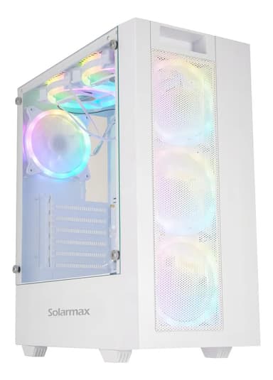 Gabinete Solarmax 5920 Blanco 6 Fan Rgb Vidrio Templado