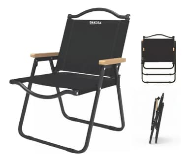 Reposera Silla Plegable Dakota Sif78 Portátil Color Negro