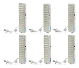 Pack X6 Luces De Emergencia 60 Led Sica Litio 971141 Blanco