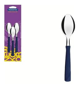 Juego de cucharas para té Tramontina Blue de acero inoxidable de 3 piezas