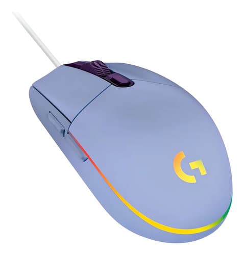 Mouse gamer de juego Logitech GG Series G203 Lightsync lila