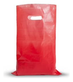 Bolsa Riñón Con Manija 20x30 Color Rojo Resistente Polinea Pack X 100 Unidades