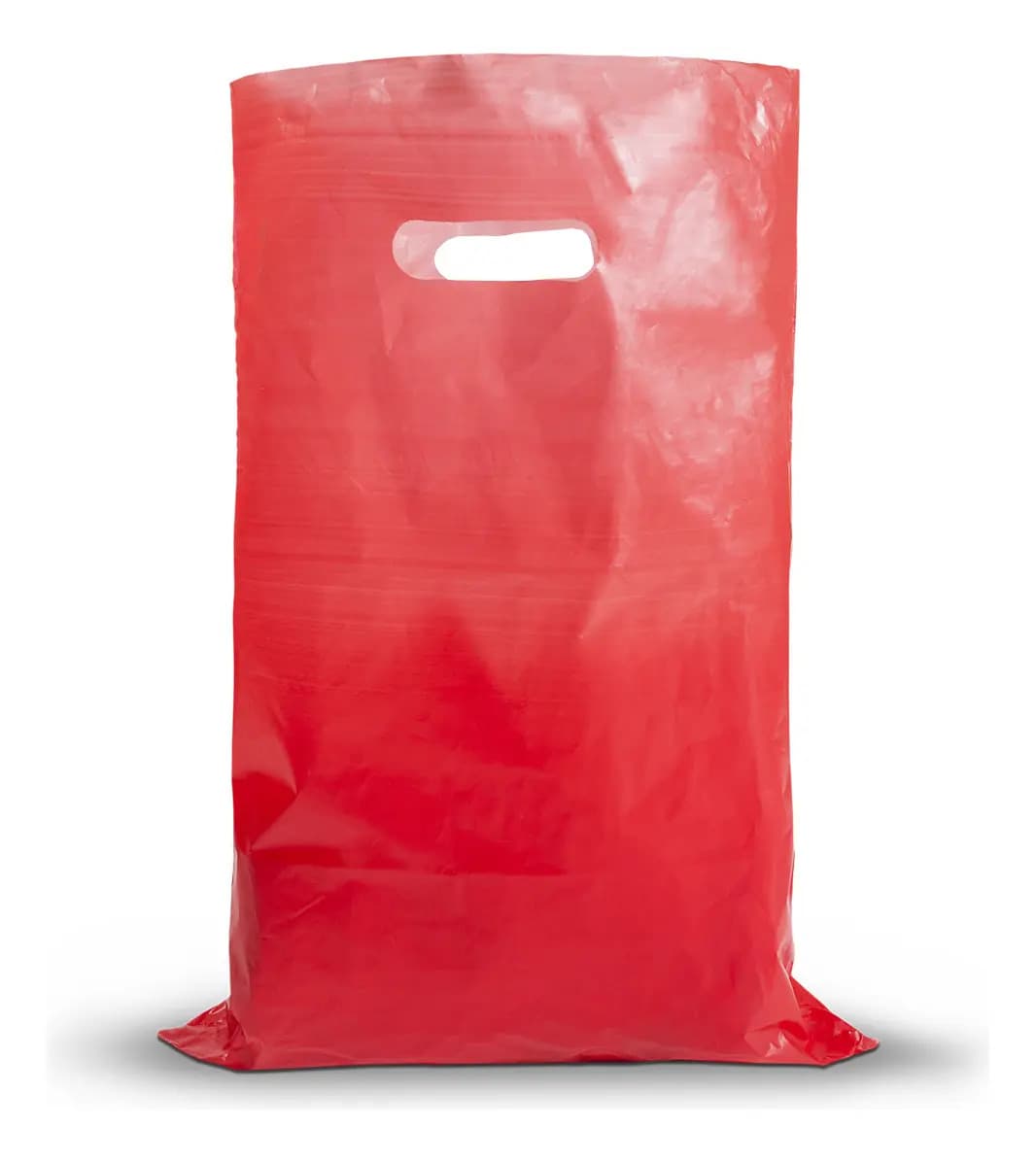 Bolsa Riñón Con Manija 20x30 Color Rojo Resistente Polinea Pack X 100 Unidades