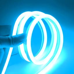 Luces Neon MTI Tira Led Flexible Color Fijo 5mts Exterior 12v Luz Celeste