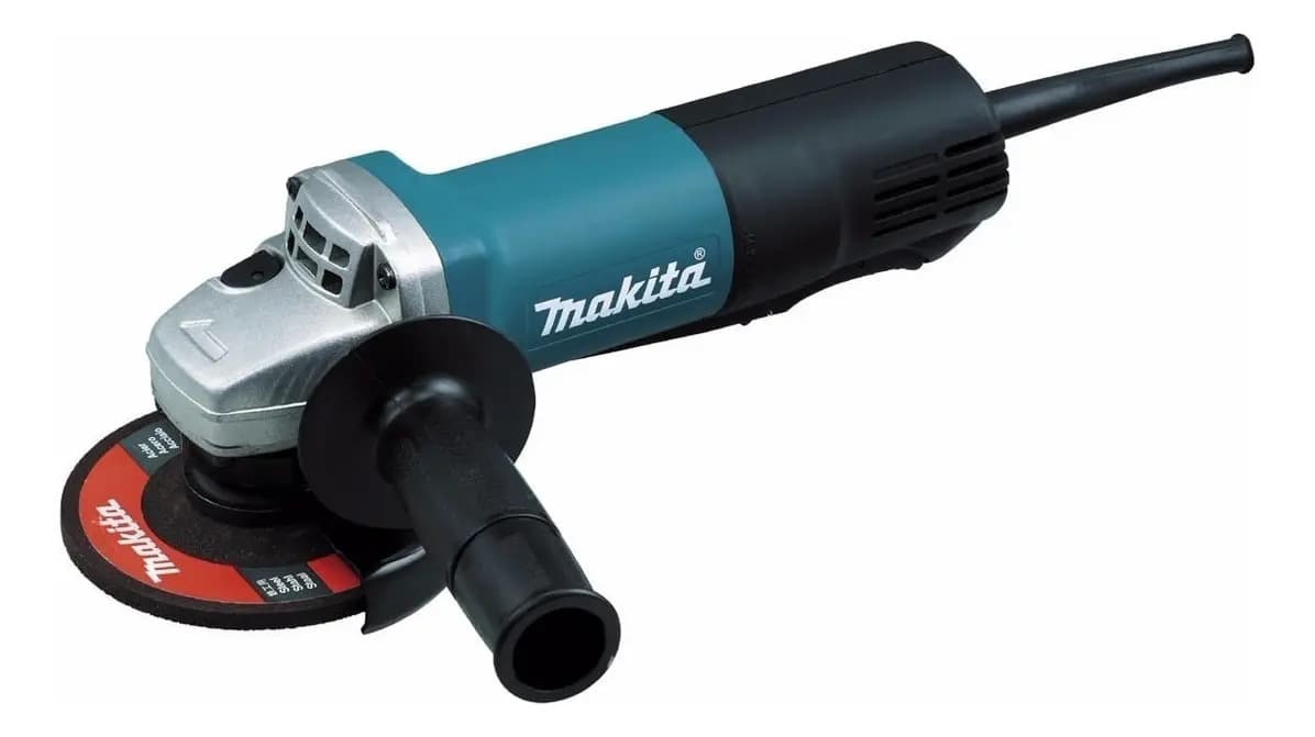 Amoladora angular Makita 9557HPG color turquesa 840 W 220 V + accesorio