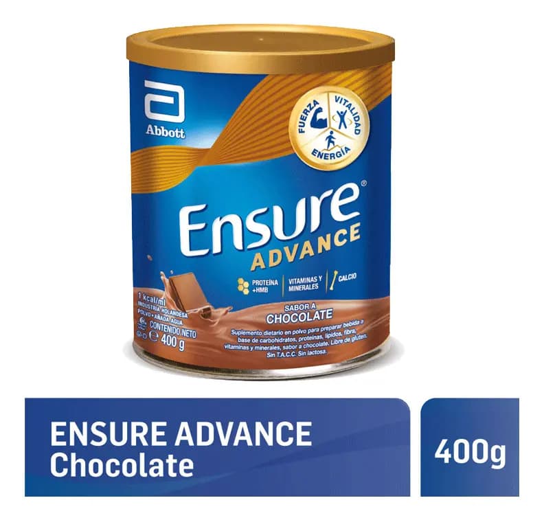 Ensure Advance Lata en polvo sabor Chocolate x400grs