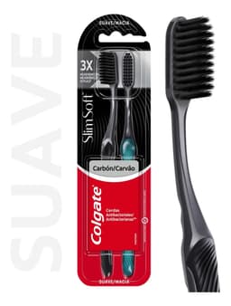 Pack X2Unidades Cepillo Dental Colgate Slim Soft Black