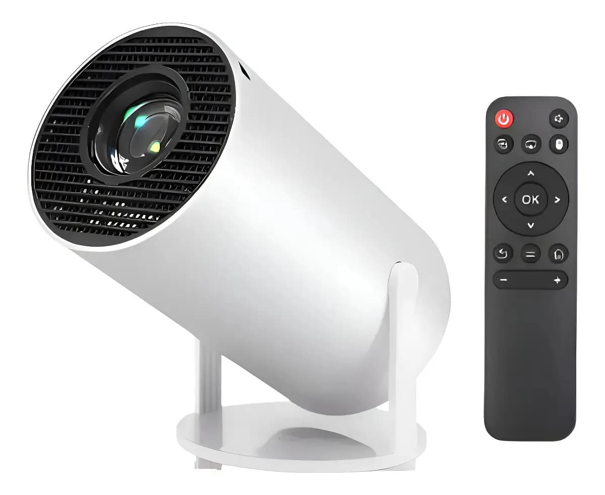 Proyector Portatil 4k Wifi Bluetooth Led Full Inteligente Blanco