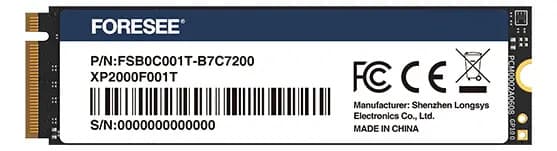Disco Ssd Foresse 128gb Nvme Oem Fsb0c128g-b7c7200 Negro