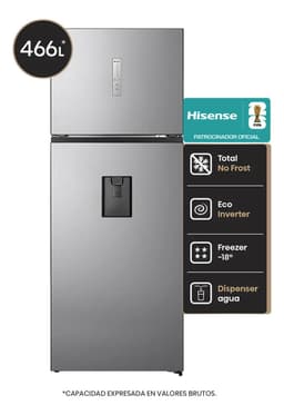 Heladera Inverter Hisense No Frost 466l Con Dispenser De Agua