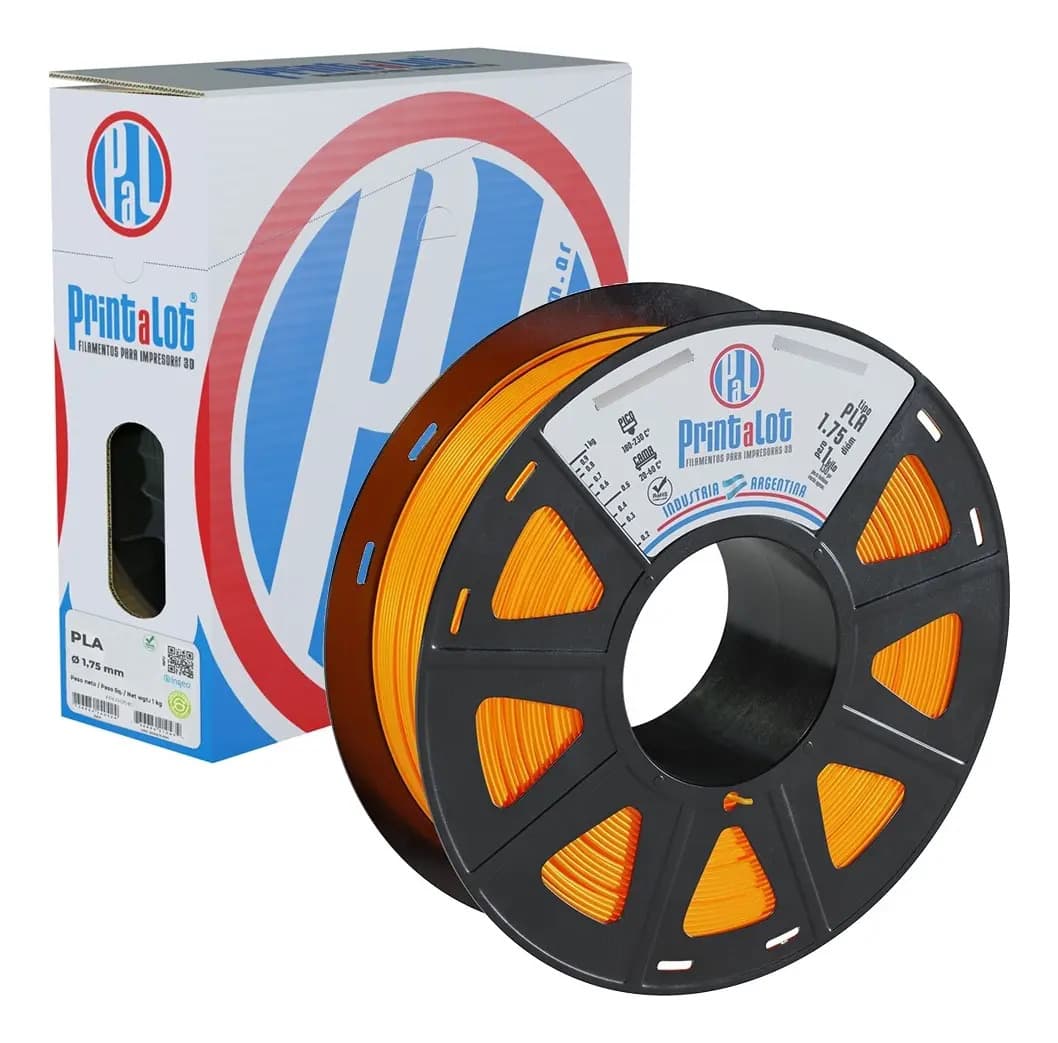 Filamento Para Impresoras 3d Pla 1.75mm X 1kg :: Printalot Color Naranja flúo