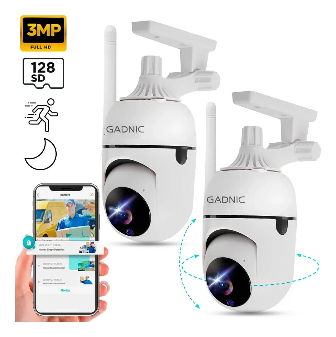 Cámaras De Seguridad Vigilancia Gadnic Sx9 X2 Full Hd 1080p Motorizadas Visión Nocturna Wifi App Compatible Ios Android