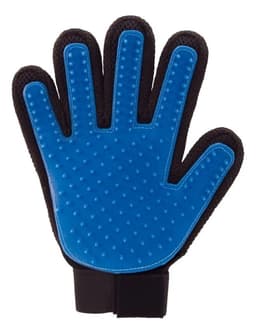 Cepillo Guante True Touch Quitapelos Masajeador Para Perro Gato Azul
