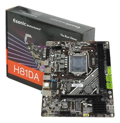 Placa Madre Intel H81 DA mATX LGA 1150 DDR3 HDMI SATA NVMe Esonic