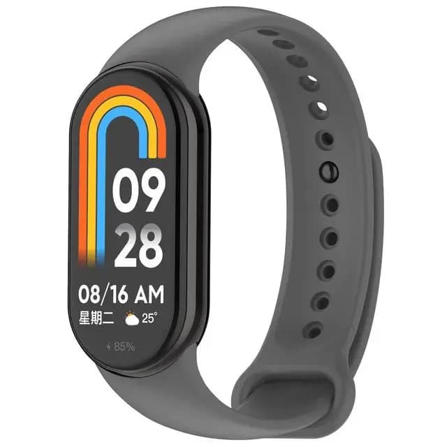 Malla Para Reloj Mi Smart Band 8 Y 9 Xiaomi 1.62 Mi Smart Band 10 1.72 De Silicona Y Con Enganche Acero Metal Generica Marca Miaband Color Gris Oscuro