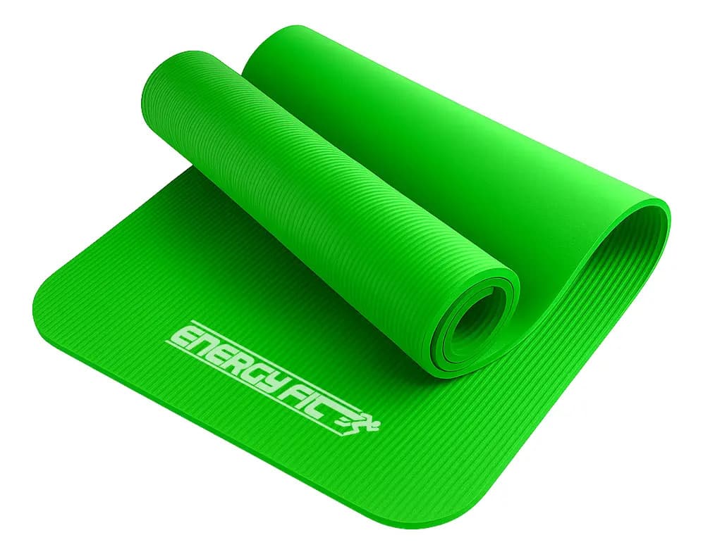 Mat Yoga 10 Mm Colchoneta Pilates Caucho Nbr 180x62 + Bolso Verde