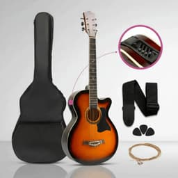 Guitarra Electroacústica EAG003 Naranja Brillante Para Diestros