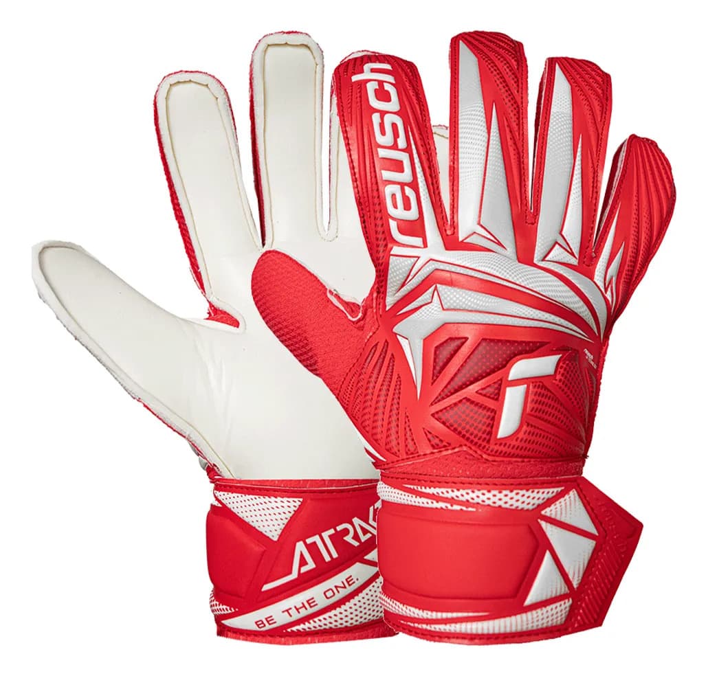 Guante Arquero Semi Pro Attrakt Solid Jr Reusch Exclusivo Color Rojo Talle 4