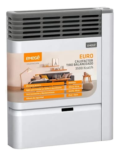 Calefactor Tirobalanceado Emege 3500 C Multigas 2135 Color Gris