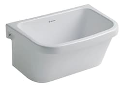 Pileta Lavadero Ferrum Plk Loza Con Fregadero P/colgar P Acabado Brillante Color Blanco