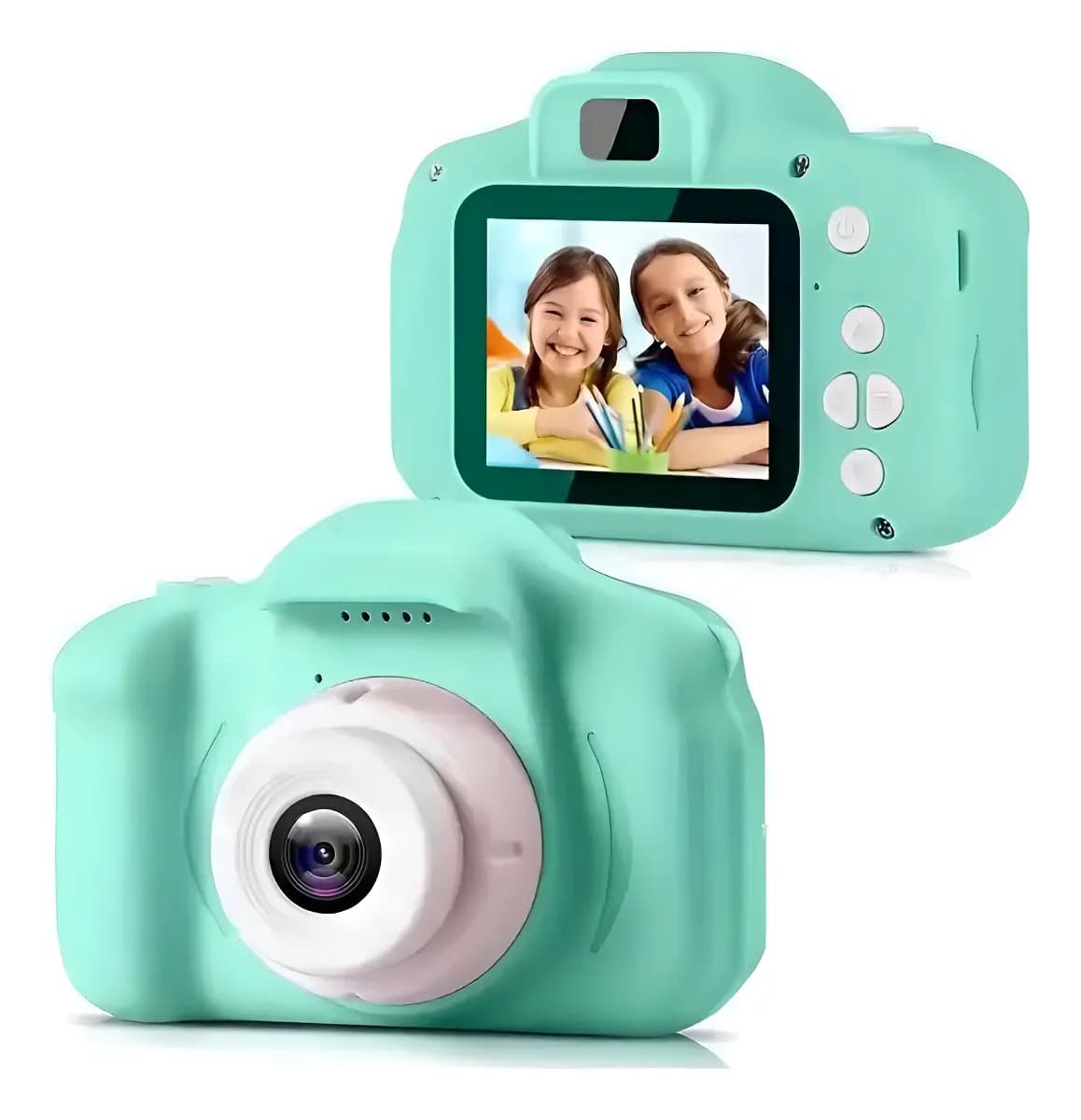 Mini Camara Kids O-2982-3 Digital De Fotos Recargable Con Juegos Inafntil Color Verde