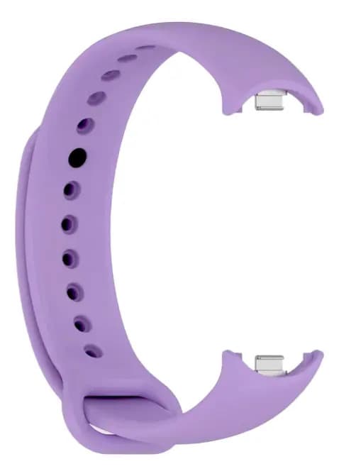 Malla Compatible Con Mi Smart Band 8 Y 9 Xiaomi 1.62 Mi Smart Band 10 1.72 De Silicona Y Con Enganche Acero Metal Generica Marca Miaband Color Lila