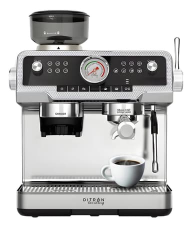 Cafetera Expreso Atelier Molinillo Ditron Acero 1600w 20bars Plateado