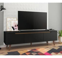 Rack Modular Reims Madesa para TV hasta 75 pulgadas con patas de madera estilo retro