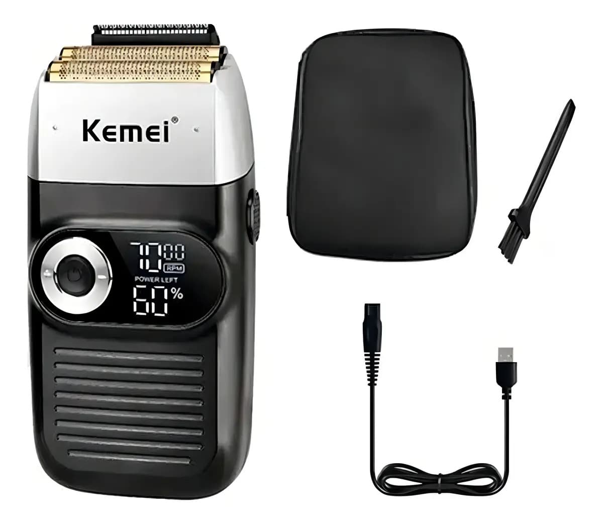 Afeitadora Inalámbrica Kemei KM-2026 Pantalla Digital Corte Preciso